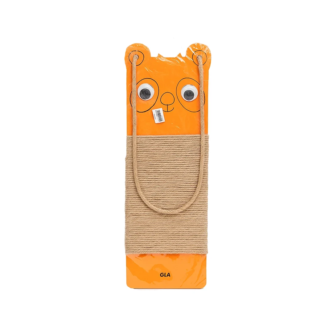 عکس اسکرچر دیواری گربه مدل دوطرفه رنگ نارنجی