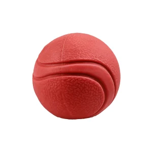 عکس اسباب‌بازی سگ و گربه مدل توپ سفت لاستیکی رنگ قرمز
