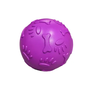 عکس اسباب‌بازی سگ و گربه مدل توپ طرح استخوان و پنجه زنگ بنفش