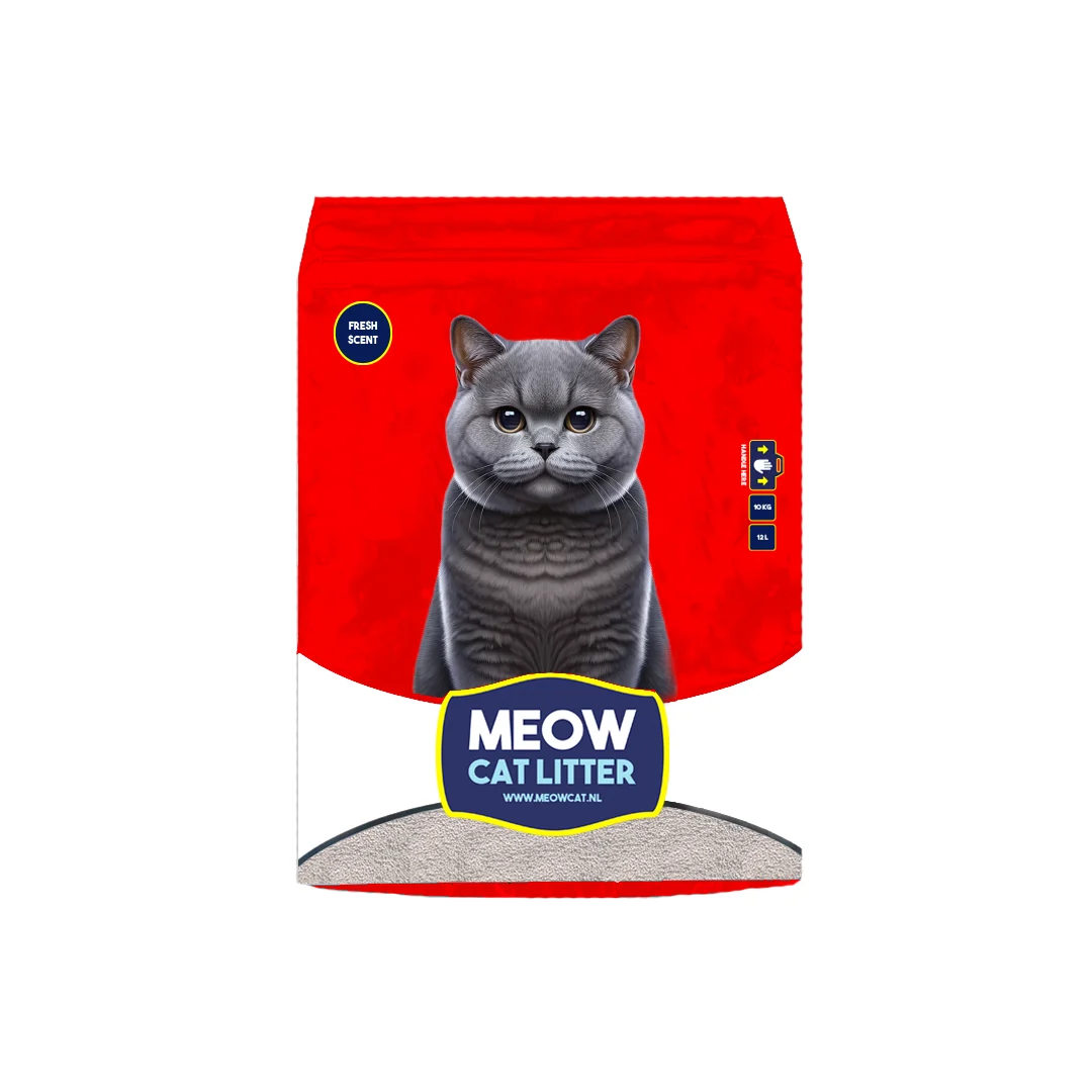 عکس خاک گربه Meo Cat مدل گرانول سوپرکلامپ معطر وزن 10 کیلوگرم