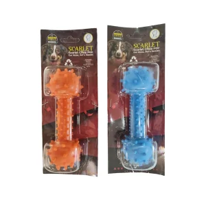 عکس اسباب‌بازی سگ برند Scarlet مدل دمبل سوزنی دندانی – ۱۵ سانتی‌متر