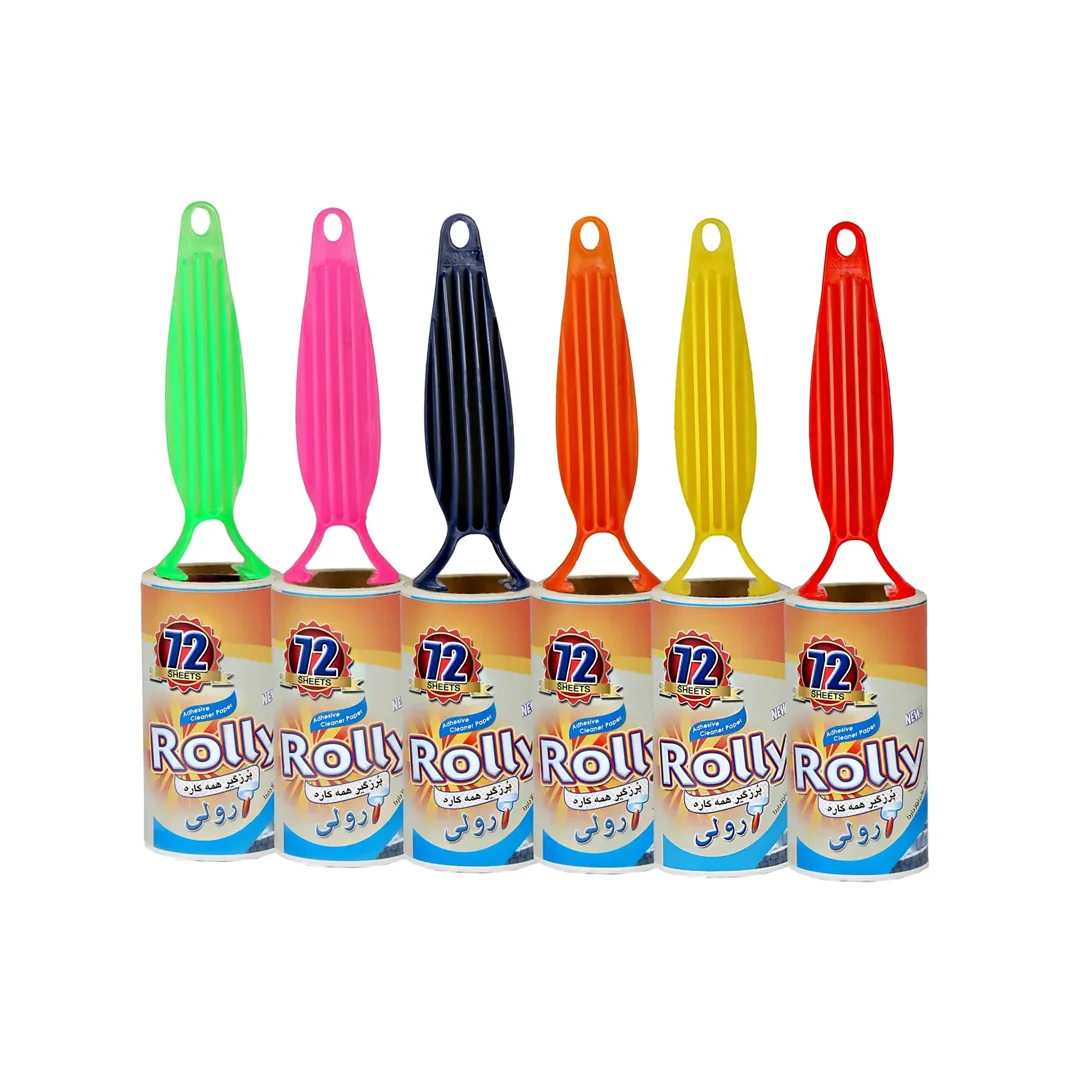 پرزگیر رولی حیوانات خانگی رولی مدل ساده با 72 لایه چسبی و قابلیت تعویض یدک، ابزاری اقتصادی و کاربردی برای حذف مو و پرز از سطوح مختلف است.
