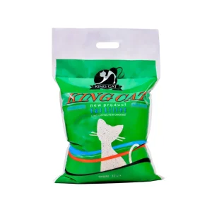 عکس خاک گربه کینگ کت مدل آنزیم گرانول دانه رنگی وزن 10 کیلوگرم